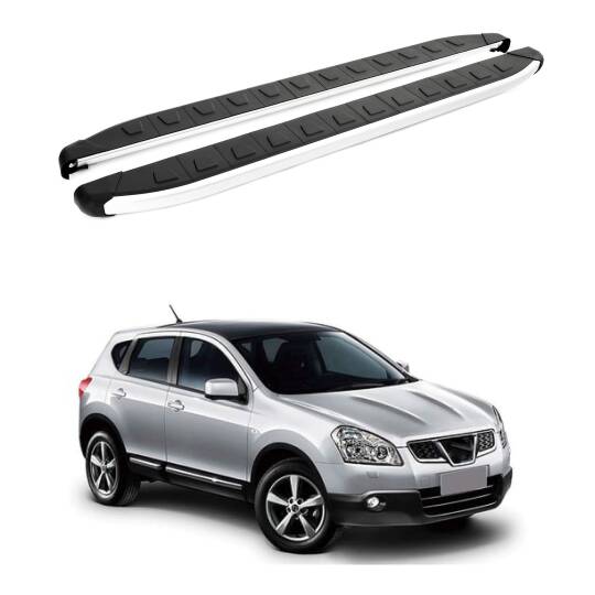 TURTLE Fits Nissan Qashqai (J11) 2014-2020 Side Step Alyans Silver