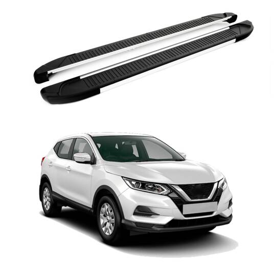 TURTLE Fits Nissan Qashqai (J11) 2014-2020 Side Step Another Silver