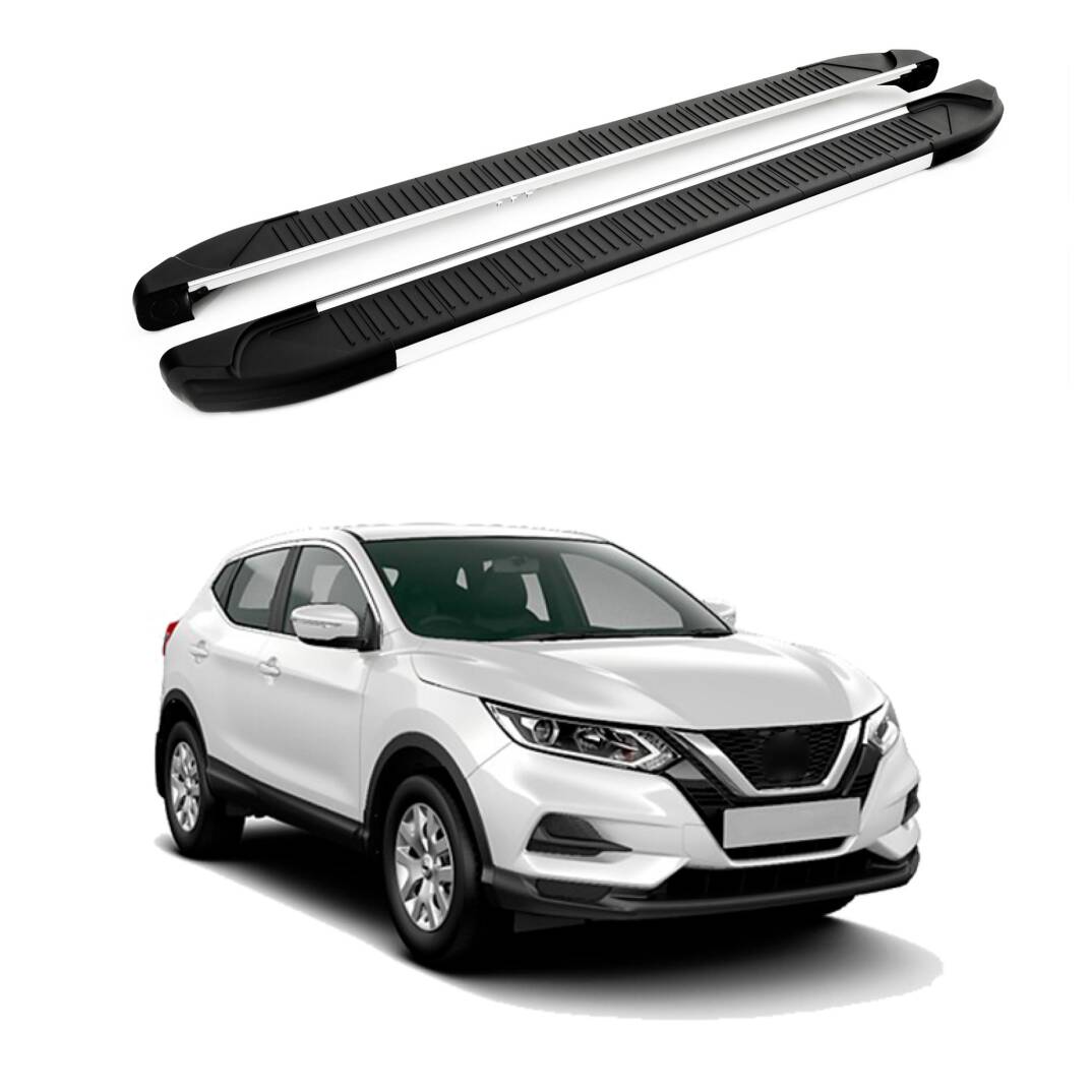 TURTLE Fits Nissan Qashqai (J11) 2014-2020 Side Step Another Silver - 1