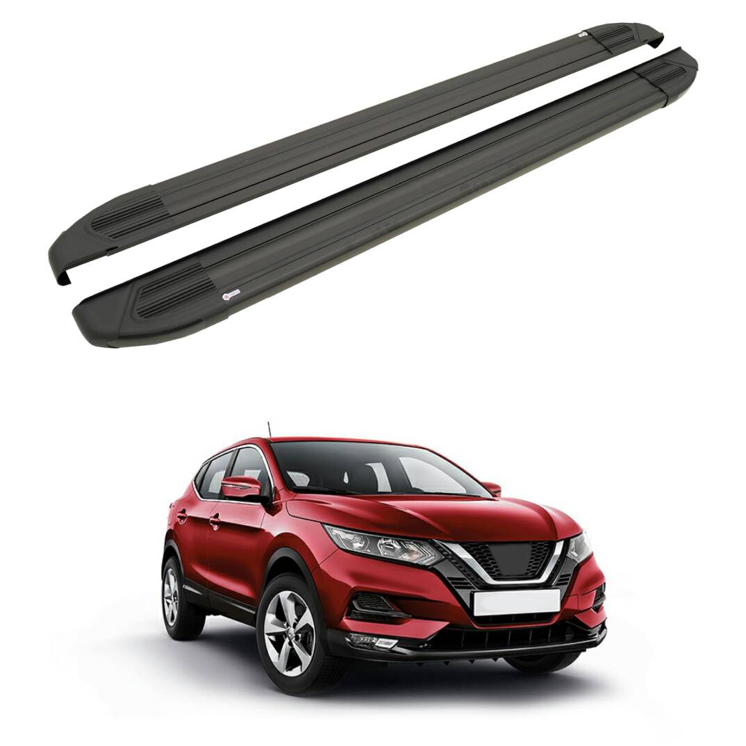 TURTLE Fits Nissan Qashqai (J11) 2014-2020 Side Step Brillant Black - 1