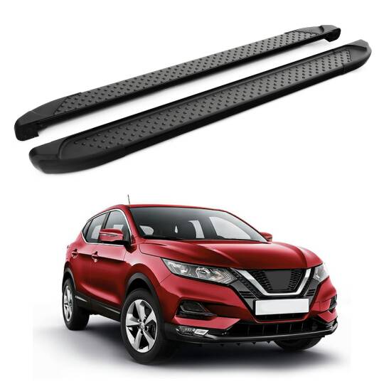 TURTLE Fits Nissan Qashqai (J11) 2014-2020 Side Step Sapphire V1 Black