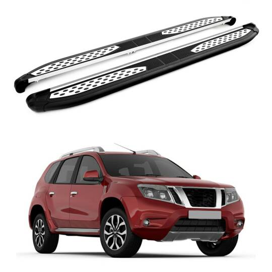 TURTLE Fits Nissan Terrano 2014-2025 Side Step Plus Black