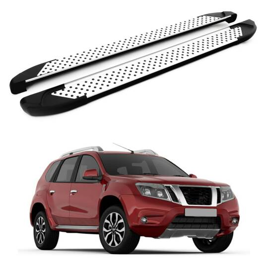 TURTLE Fits Nissan Terrano 2014-2025 Side Step Sapphire V1 Silver