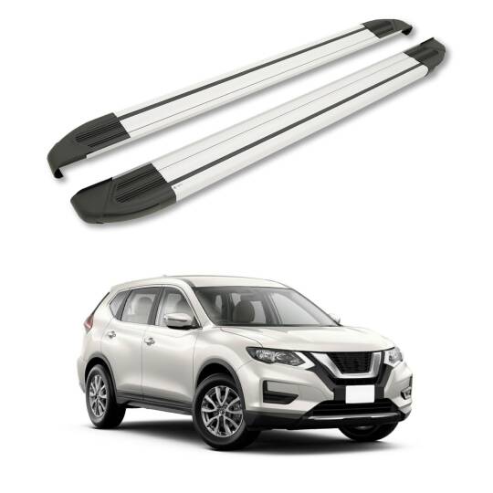 TURTLE Fits Nissan X-Trail (T32) 2014-2022 Side Step Brillant Silver