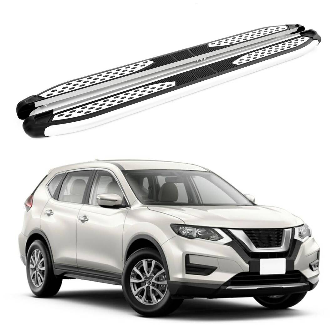 TURTLE Fits Nissan X-Trail (T32) 2014-2022 Side Step Plus Silver - 1