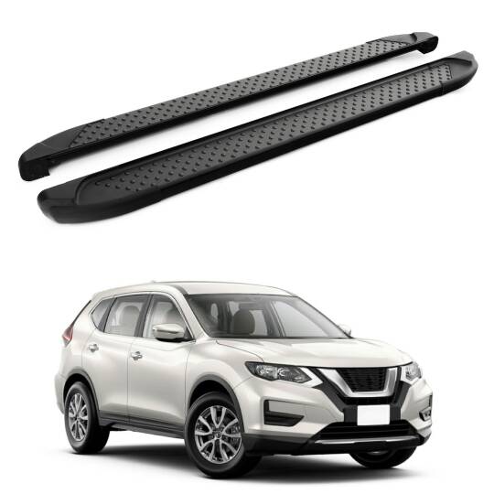TURTLE Fits Nissan X-Trail (T32) 2014-2022 Side Step Sapphire V1 Black