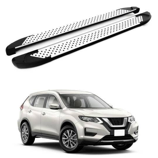 TURTLE Fits Nissan X-Trail (T32) 2014-2022 Side Step Sapphire V1 Silver