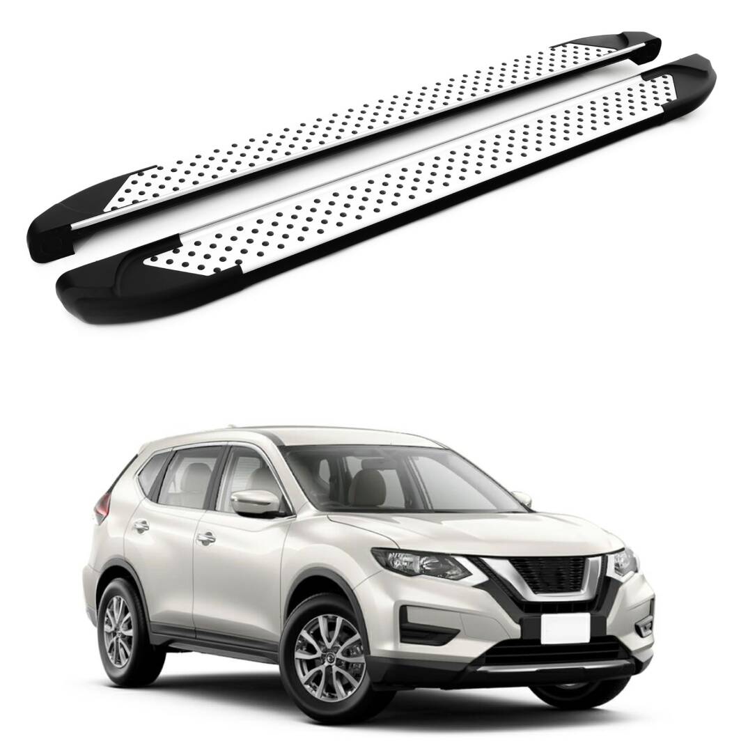 TURTLE Fits Nissan X-Trail (T32) 2014-2022 Side Step Sapphire V1 Silver - 1