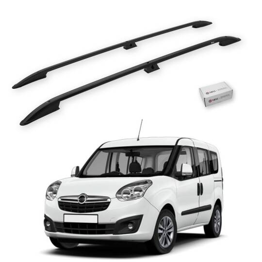 TURTLE Fits Opel Combo D 2012-2018 / Lwb Roof Rail Crown Black