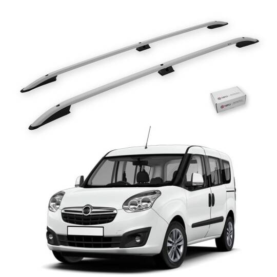 TURTLE Fits Opel Combo D 2012-2018 / Lwb Roof Rail Crown Silver