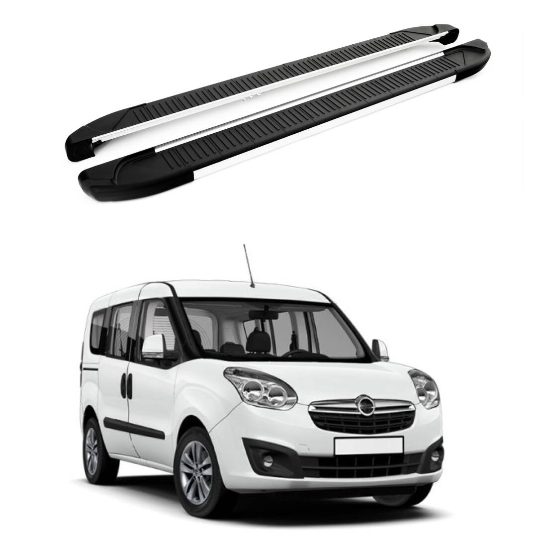 TURTLE Fits Opel Combo D 2012-2018 / Lwb Side Step Another Silver - 1