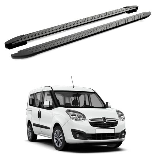 TURTLE Fits Opel Combo D 2012-2018 / Lwb Side Step Era V1 Black