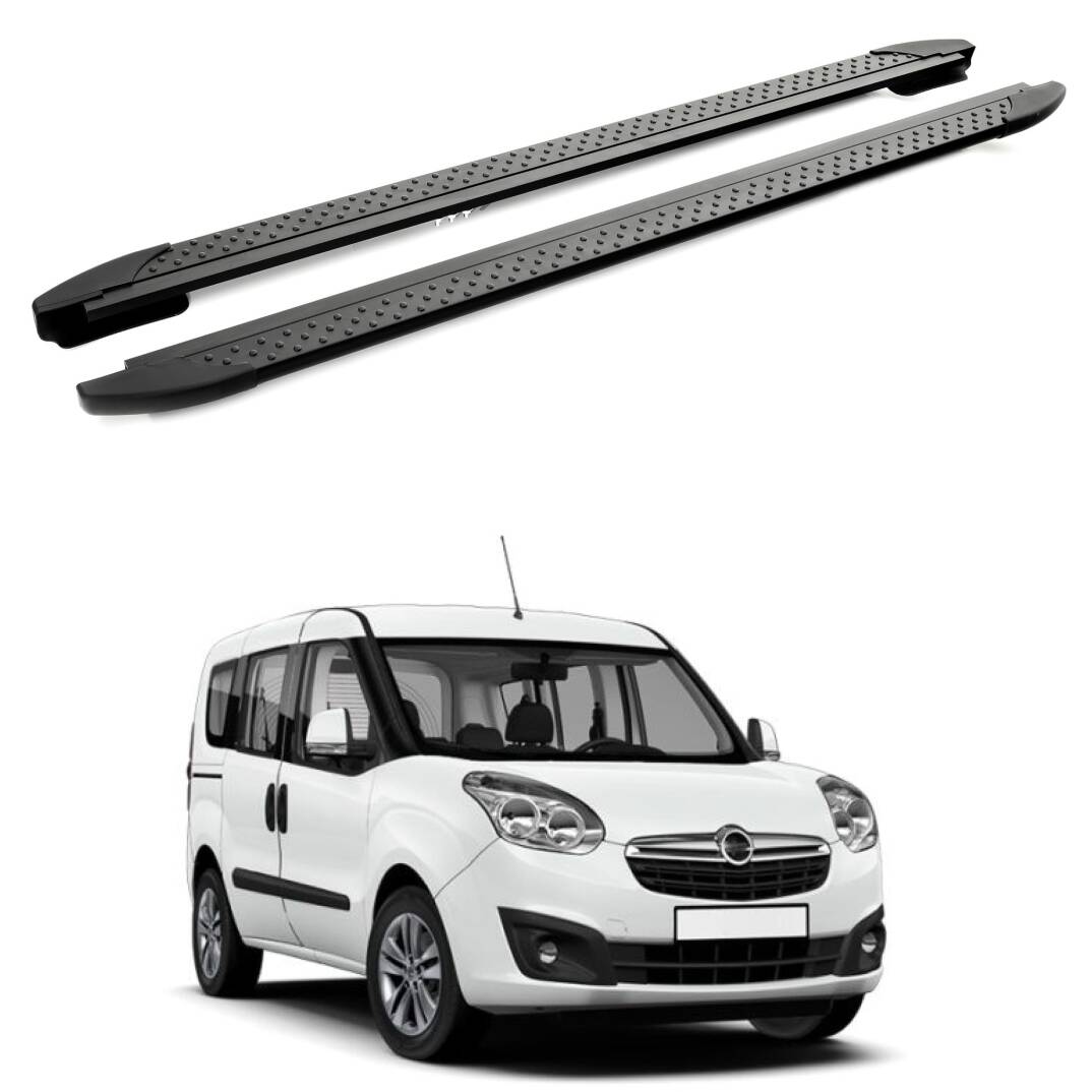 TURTLE Fits Opel Combo D 2012-2018 / Lwb Side Step Era V1 Black - 1
