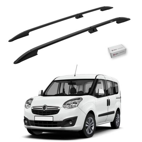 TURTLE Fits Opel Combo D 2012-2018 / Swb Roof Rail Crown Black