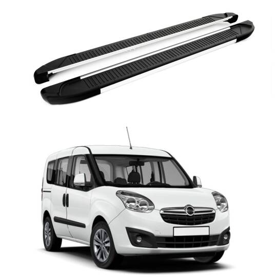 TURTLE Fits Opel Combo D 2012-2018 / Swb Side Step Another Silver