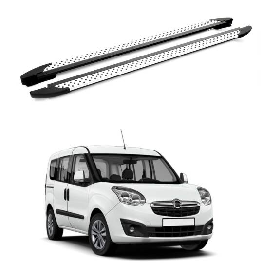 TURTLE Fits Opel Combo D 2012-2018 / Swb Side Step Era V1 Silver