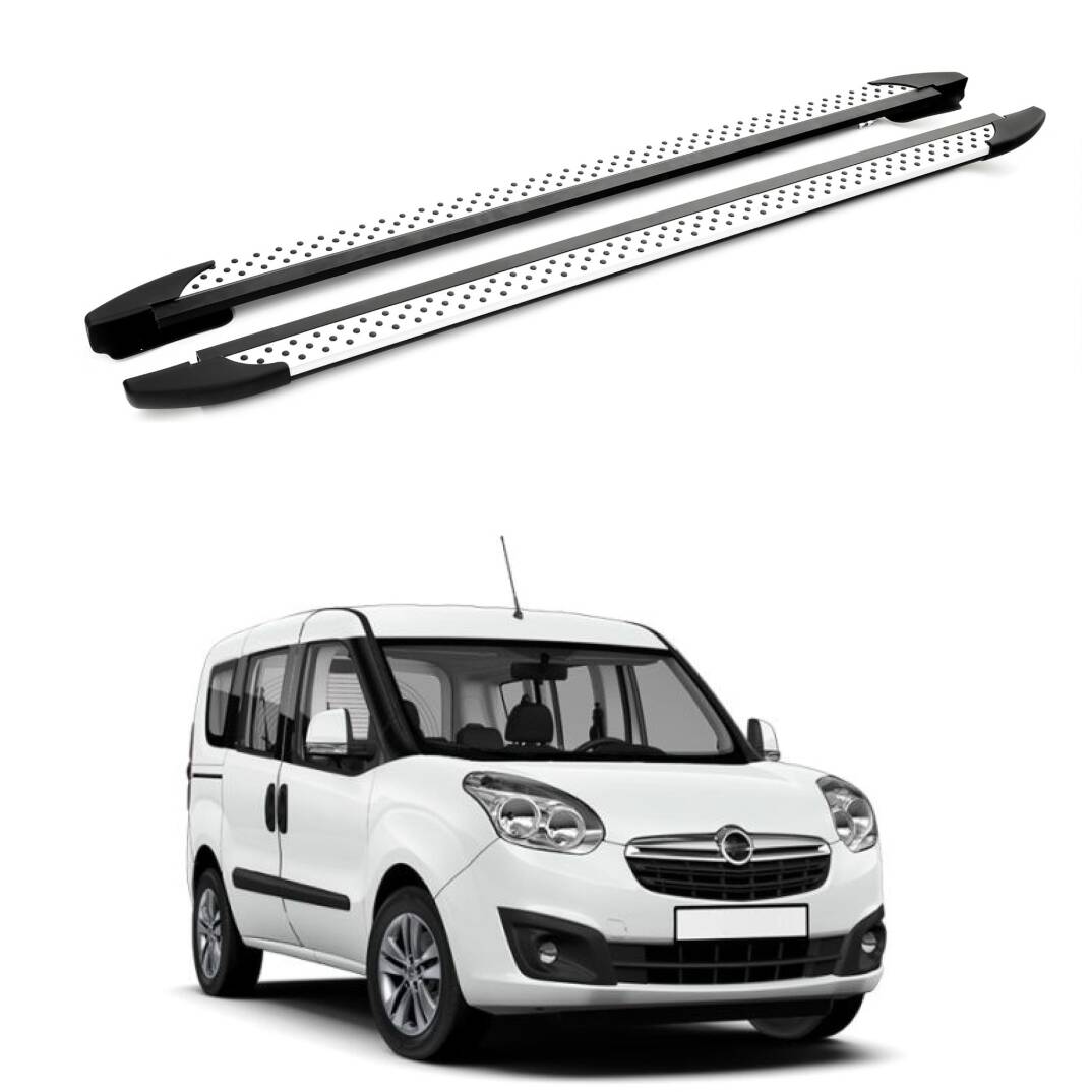 TURTLE Fits Opel Combo D 2012-2018 / Swb Side Step Era V1 Silver - 1