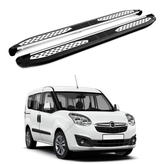 TURTLE Fits Opel Combo D 2012-2018 / Swb Side Step Plus Black