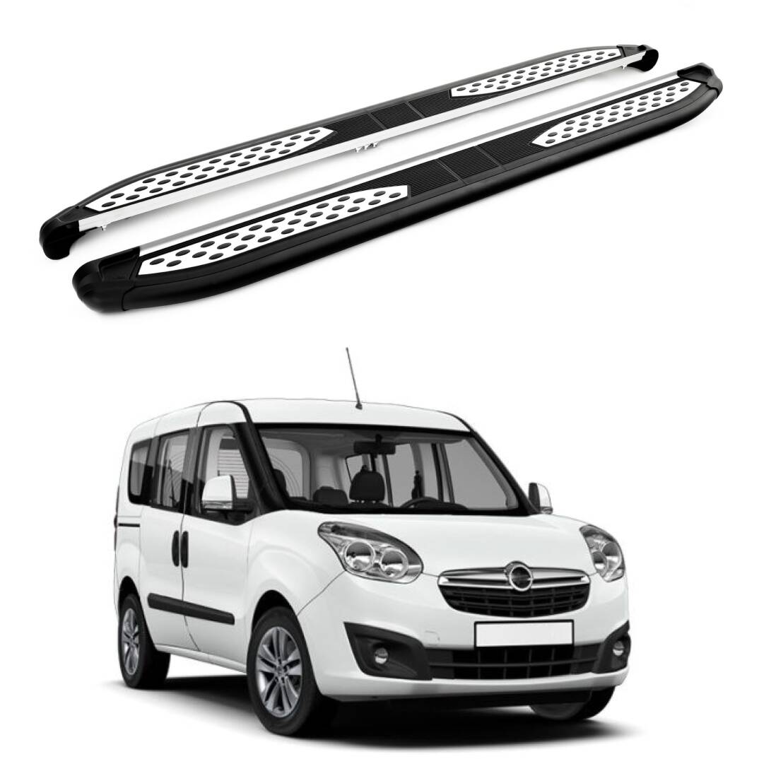 TURTLE Fits Opel Combo D 2012-2018 / Swb Side Step Plus Black - 1