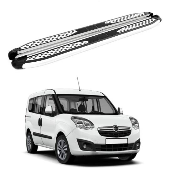 TURTLE Fits Opel Combo D 2012-2018 / Swb Side Step Plus Silver