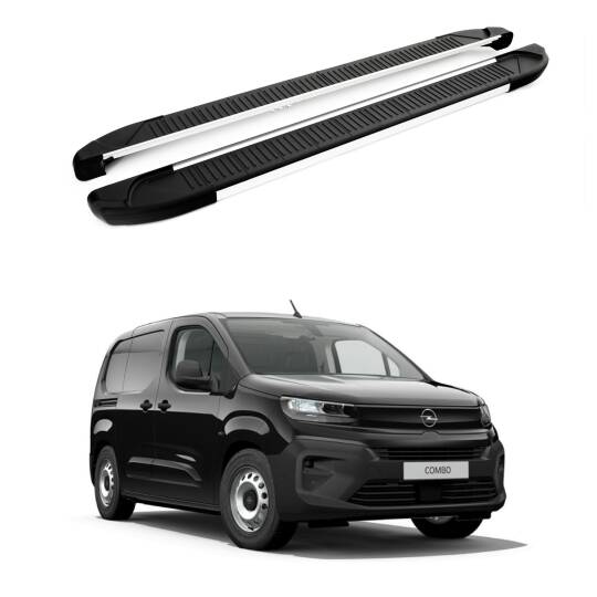 TURTLE Fits Opel Combo E 2019-2025 / Lwb Side Step Another Silver