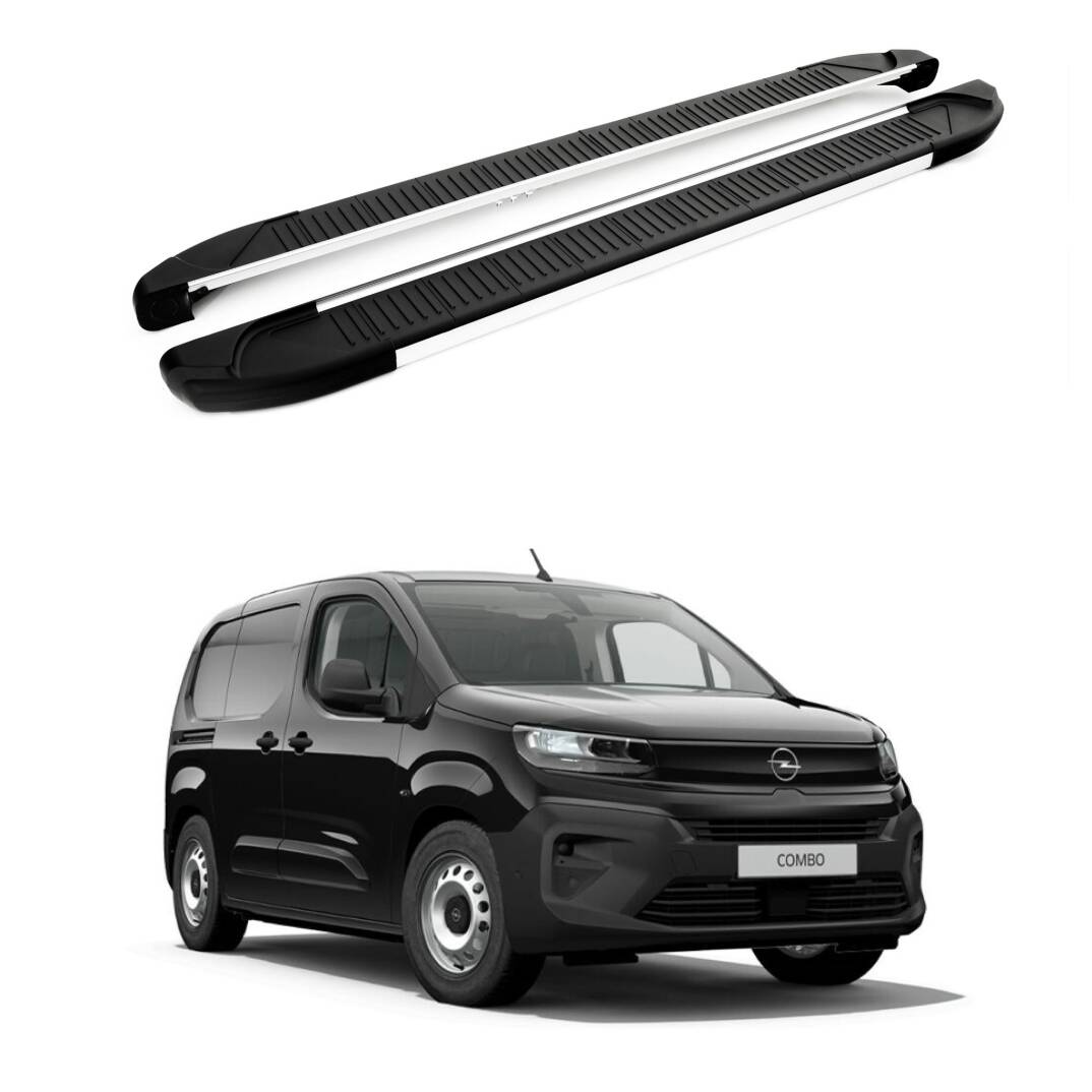 TURTLE Fits Opel Combo E 2019-2025 / Lwb Side Step Another Silver - 1