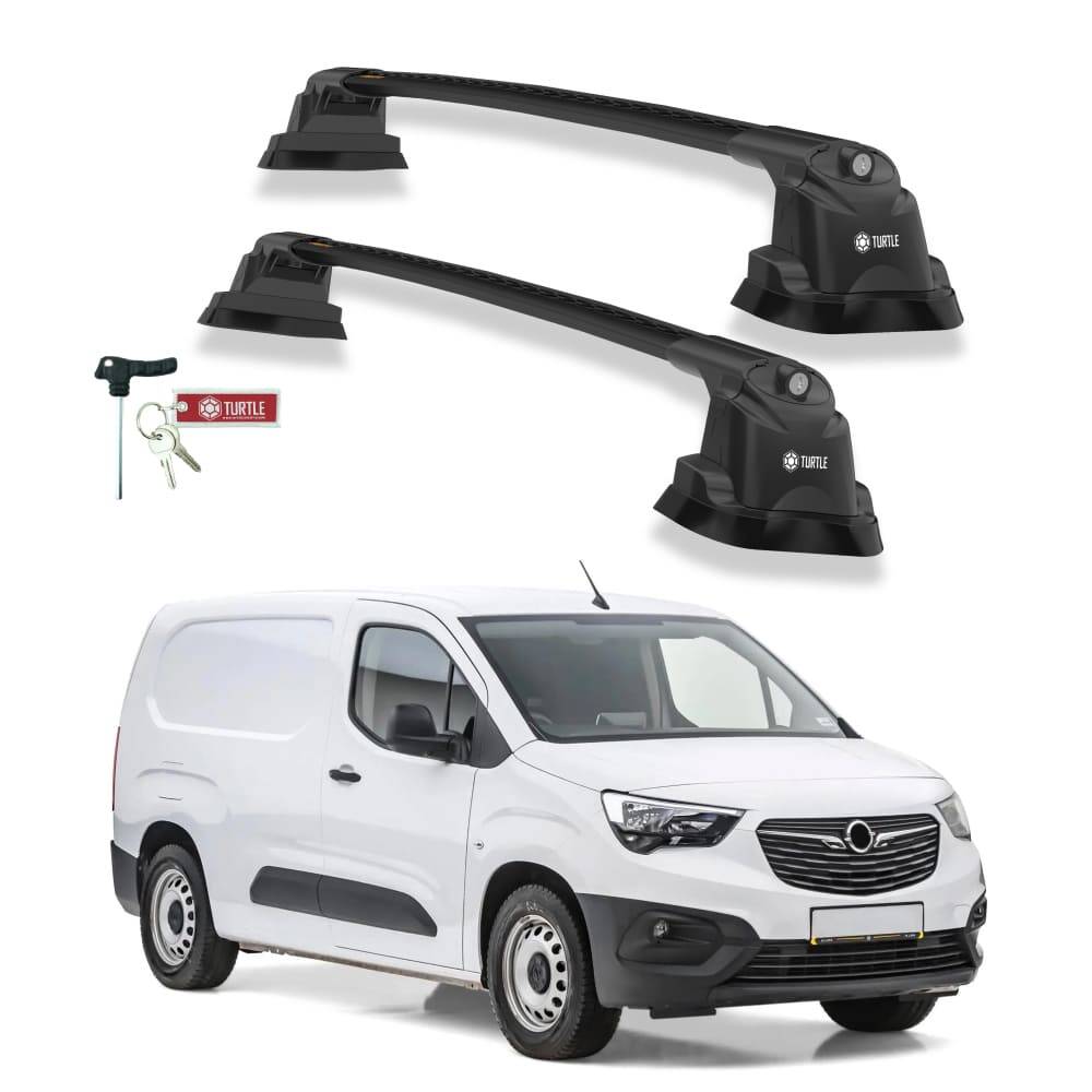 TURTLE Fits Opel Combo E 2019-2025 Roof Rack Air3 Black - 1