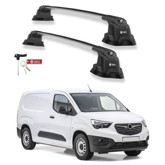 TURTLE Fits Opel Combo E 2019-2025 Roof Rack Air3 Silver