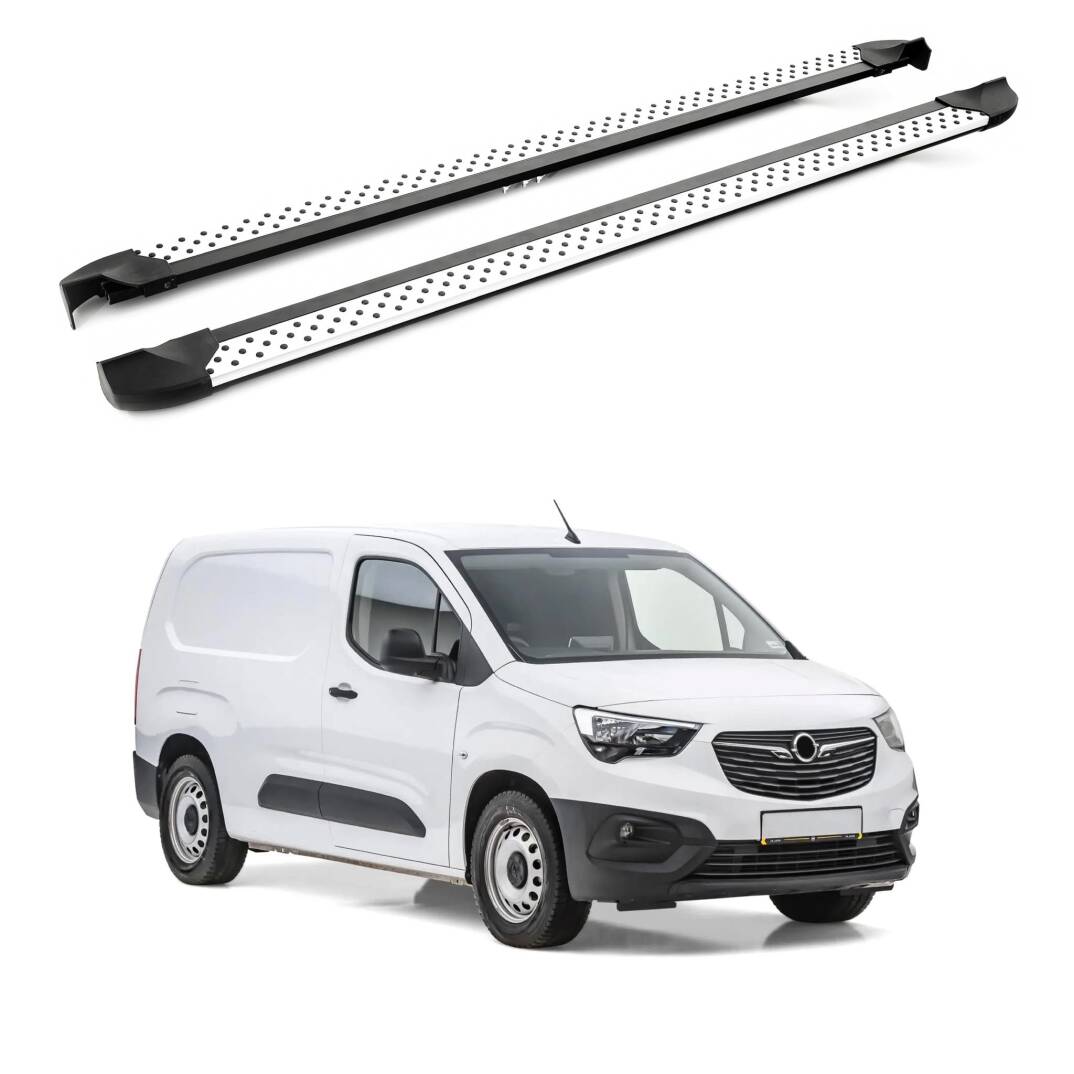 TURTLE Fits Opel Combo E 2019-2025 / Swb Side Step Era V2 Silver - 1