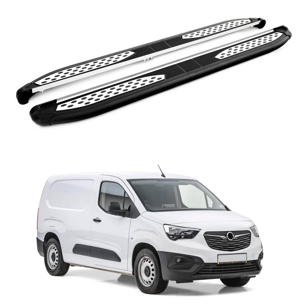 TURTLE Fits Opel Combo E 2019-2025 / Swb Side Step Plus Black - 1