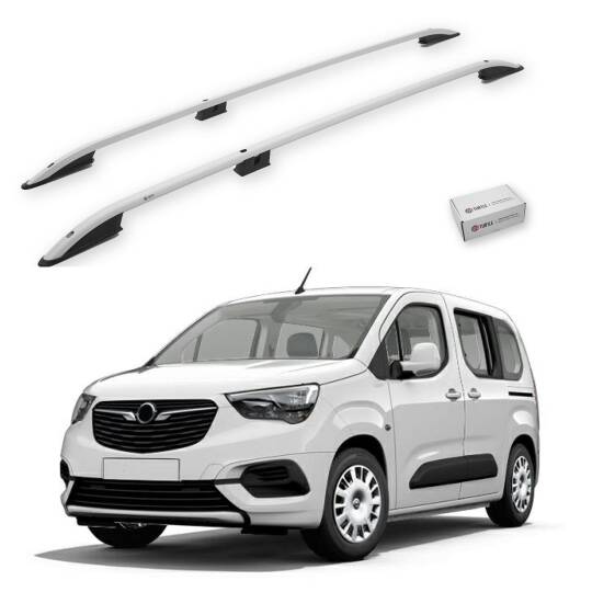 TURTLE Fits Opel Combo Life 2019-2025 / Lwb Roof Rail Crown Silver