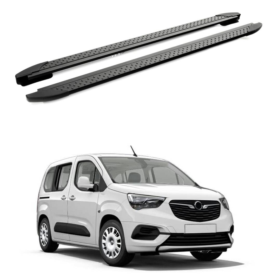 TURTLE Fits Opel Combo Life 2019-2025 / Lwb Side Step Era V2 Black - 1