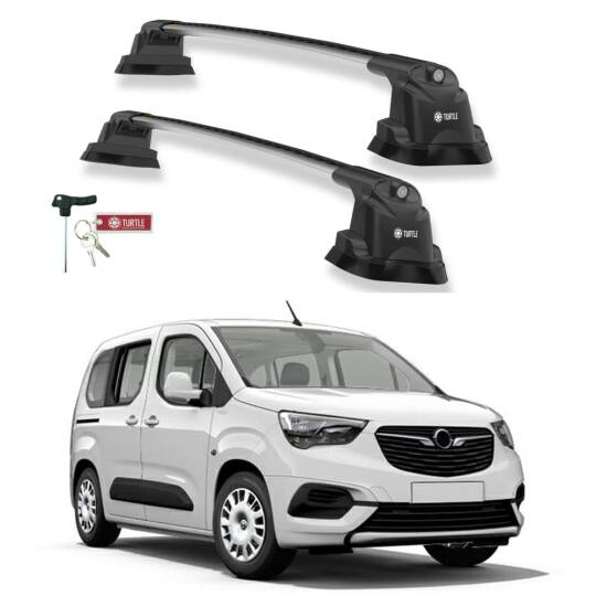 TURTLE Fits Opel Combo Life 2019-2025 Roof Rack Air3 Silver