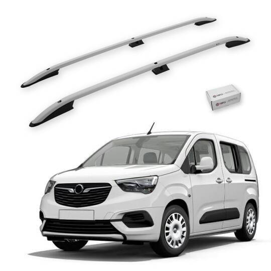 TURTLE Fits Opel Combo Life 2019-2025 / Swb Roof Rail Crown Silver