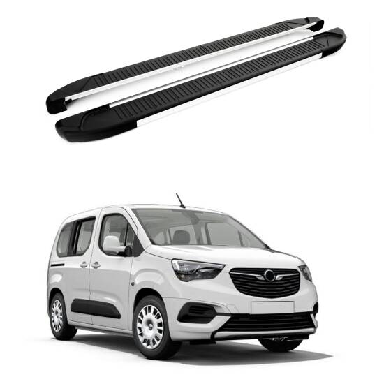 TURTLE Fits Opel Combo Life 2019-2025 / Swb Side Step Another Silver