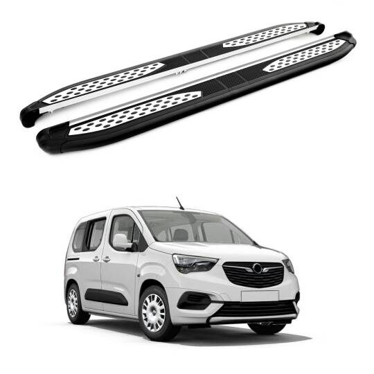 TURTLE Fits Opel Combo Life 2019-2025 / Swb Side Step Plus Black