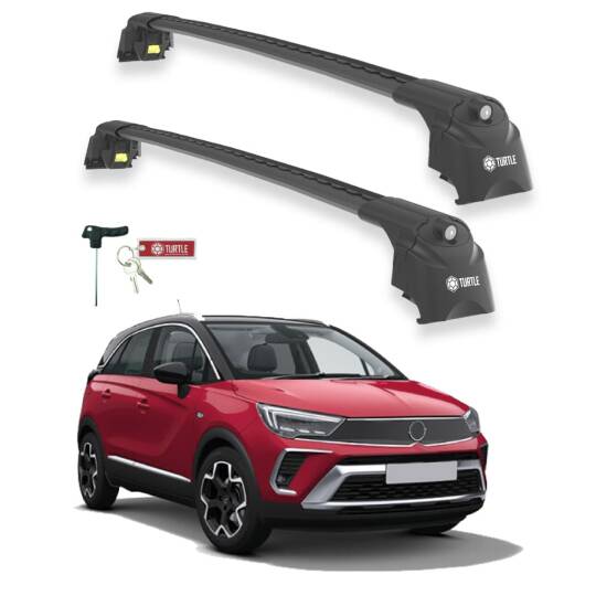 TURTLE Fits Opel Crossland 2020-2025 Roof Rack Air2 Black