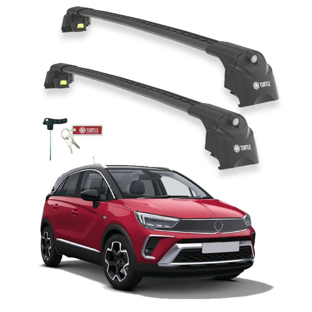 TURTLE Fits Opel Crossland 2020-2025 Roof Rack Air2 Black - 1