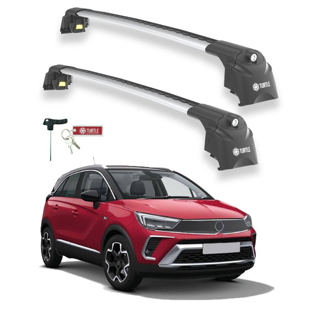 TURTLE Fits Opel Crossland 2020-2025 Roof Rack Air2 Silver - 1