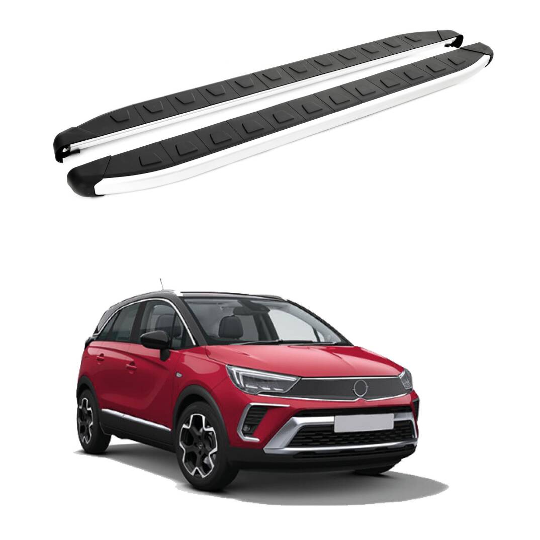 TURTLE Fits Opel Crossland 2020-2025 Side Step Alyans Silver - 1