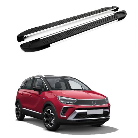 TURTLE Fits Opel Crossland 2020-2025 Side Step Another Silver