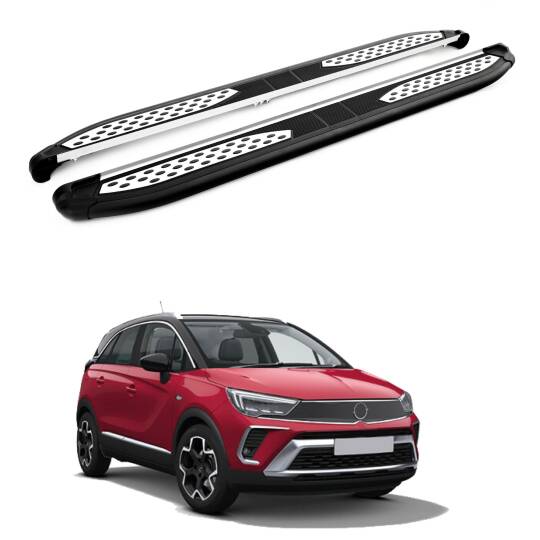 TURTLE Fits Opel Crossland 2020-2025 Side Step Plus Black