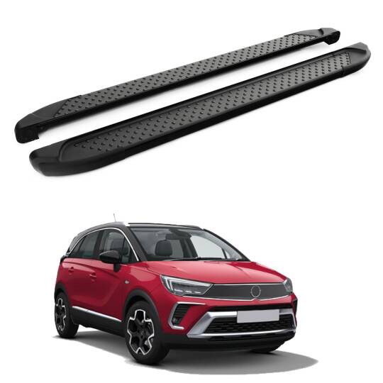 TURTLE Fits Opel Crossland 2020-2025 Side Step Sapphire V1 Black