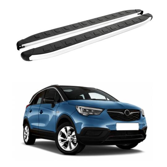 TURTLE Fits Opel Crossland X 2017-2020 Side Step Alyans Silver