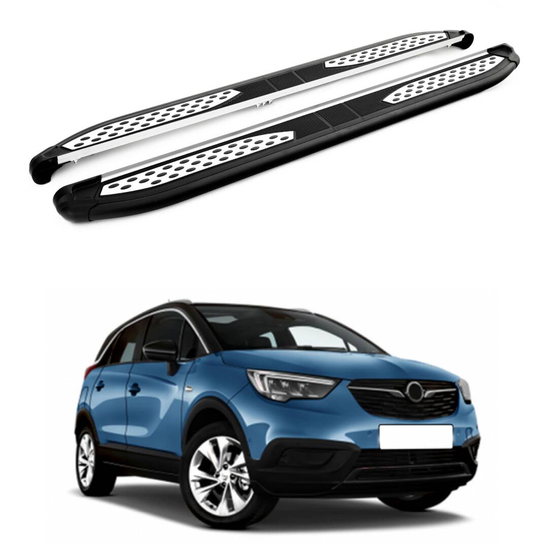 TURTLE Fits Opel Crossland X 2017-2020 Side Step Plus Black - 1