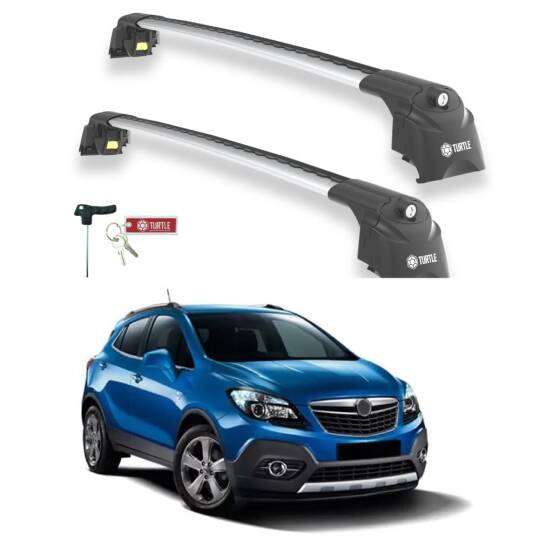 TURTLE Fits Opel Mokka 2013-2020 Roof Rack Air2 Silver