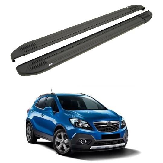 TURTLE Fits Opel Mokka 2013-2020 Side Step Brillant Black