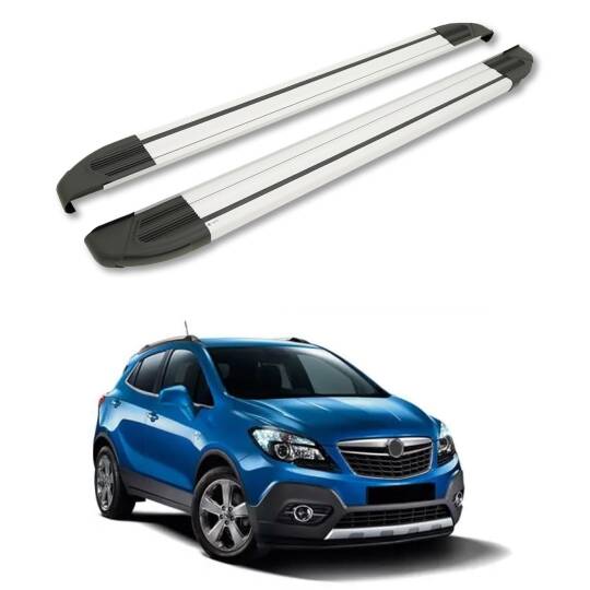 TURTLE Fits Opel Mokka 2013-2020 Side Step Brillant Silver