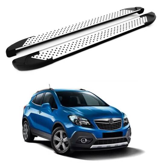 TURTLE Fits Opel Mokka 2013-2020 Side Step Sapphire V1 Silver