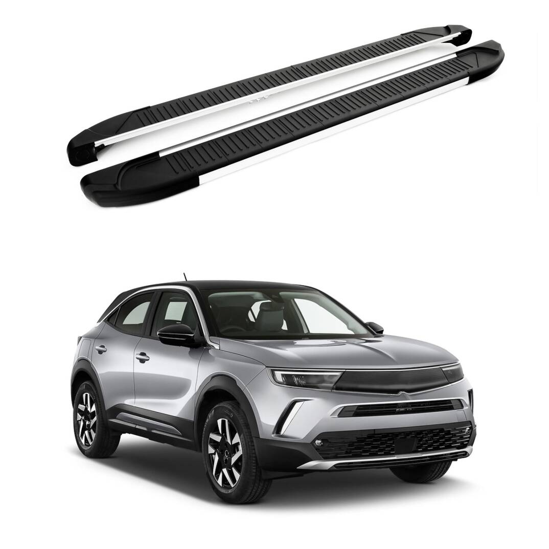 TURTLE Fits Opel Mokka 2021-2025 Side Step Another Silver - 1